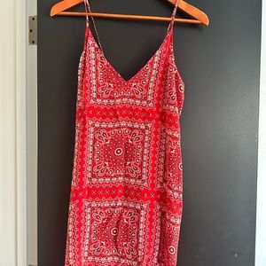 Rory Beca Red Paisley Summer Dress Size Small Mini